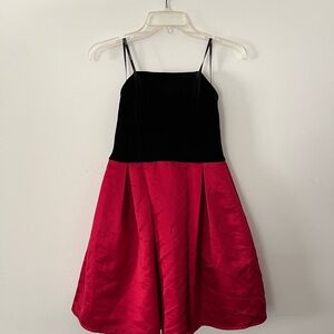 Black and Red Formal Spaghetti Strap Juniors / Teen Dress